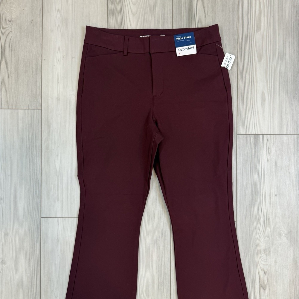 NWT Old Navy High-Waisted Pixie Flare Pants Size 8 #611133 Purple - Picture 2 of 12